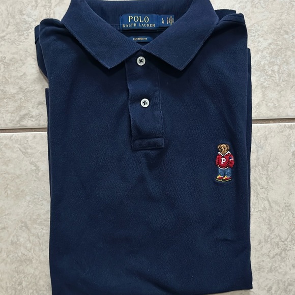 Polo Ralph Lauren Navy Polo with Bear Embroidery - Picture 5 of 5